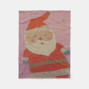 Vintage Santa Claus Fleece Blanket