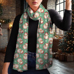 Vintage Santa Claus Green Christmas Scarf<br><div class="desc">Get into the holiday spirit with this charming vintage Santa Claus Christmas scarf. Featuring a nostalgic watercolor Santa pattern on a festive green background, this scarf adds a classic touch to any winter outfit. Made from lightweight chiffon, it’s perfect for layering while staying cosy and stylish. Whether for a festive...</div>