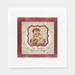 Vintage Santa Claus Ho Ho Ho Decor Christmas Party Napkin