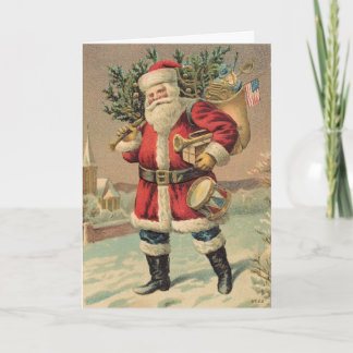 Vintage Santa Claus Holiday Card