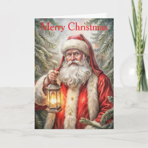 Vintage Santa Claus Holiday Card