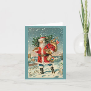 Vintage Santa Claus Holiday Card