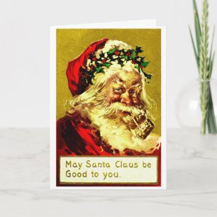 Vintage Santa Claus Holiday Card