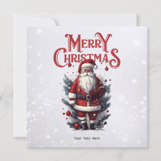 Vintage Santa Claus Holiday Card
