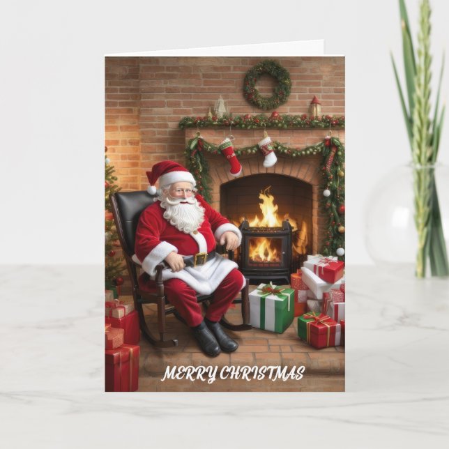 Vintage Santa Claus Holiday Card (Front)