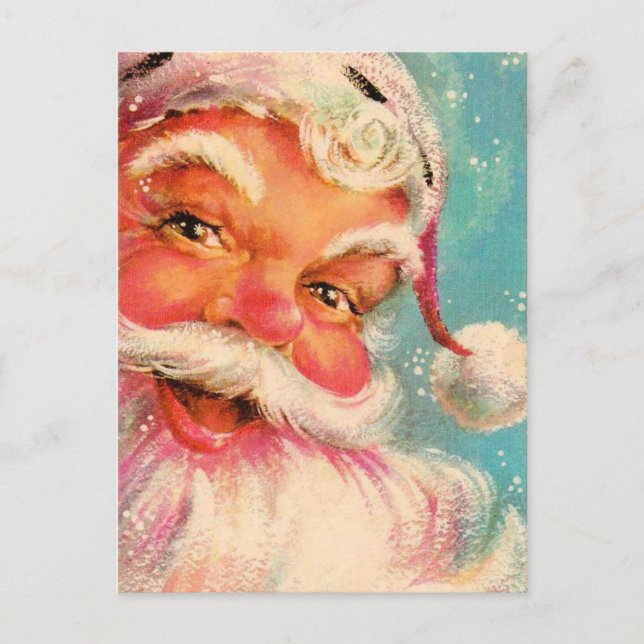 Vintage Santa Claus Holiday Postcard (Front)