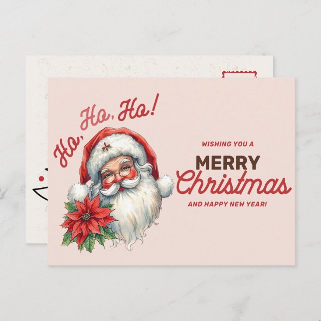 Vintage Santa Claus Holiday Postcard (Front/Back)