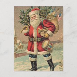 Vintage Santa Claus Holiday Postcard