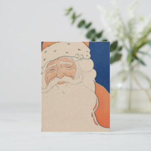 Vintage Santa Claus Illustration  Holiday Postcard