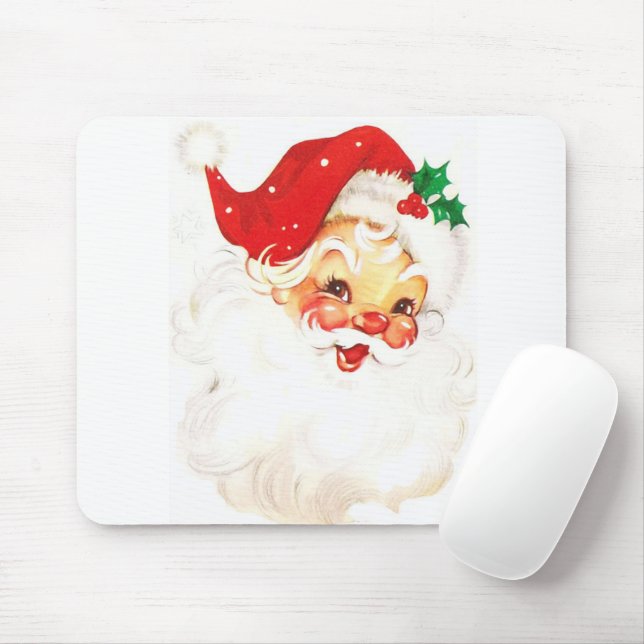 Vintage Santa Claus Illustration Mouse Mat (With Mouse)
