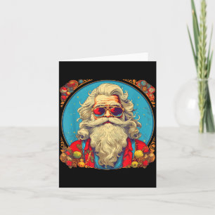 Vintage Santa Claus In Sungles Funny Christmas Rtr Card