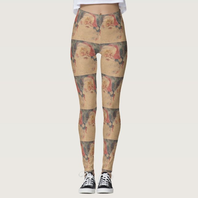 Vintage Santa Claus Leggings (Front)