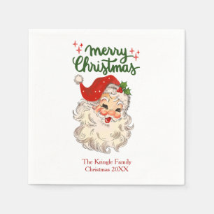 Vintage Santa Claus Merry Christmas customised Pos Napkin