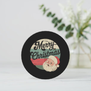 Vintage Santa Claus Merry Christmas Face Old  Holiday Card
