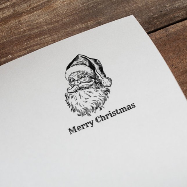 Vintage Santa Claus Merry Christmas Rubber Stamp (Creator Uploaded)