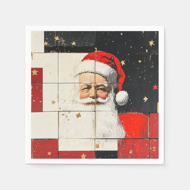 Vintage Santa Claus Napkin (Front)