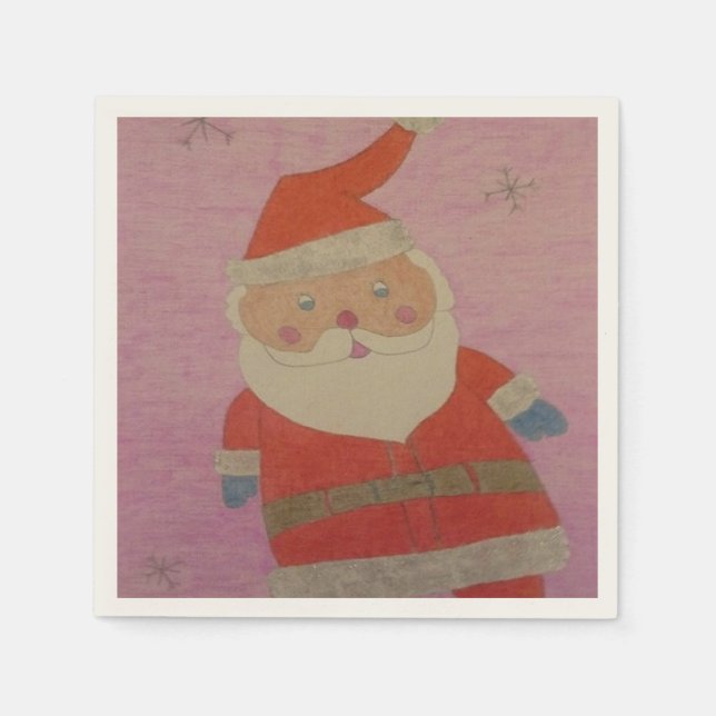 Vintage Santa Claus Napkin (Front)
