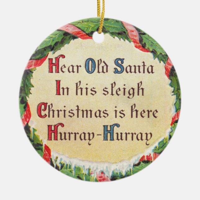 Vintage Santa Claus Ornament (Front)