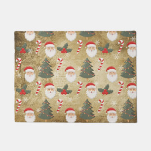 Vintage Santa Claus Pattern Doormat