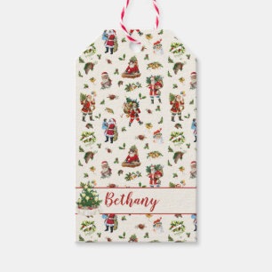 Vintage Santa Claus Personalised Christmas Gift Tags