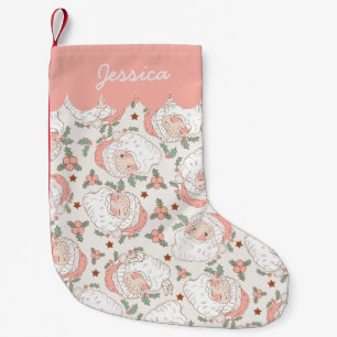 Vintage Santa Claus Personalized Christmas Small Christmas Stocking