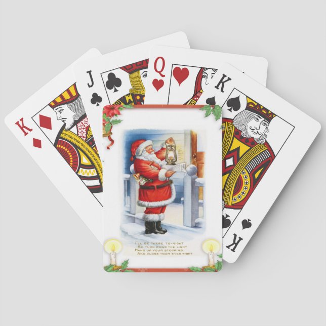 Vintage Santa Claus Playing Cards (Back)
