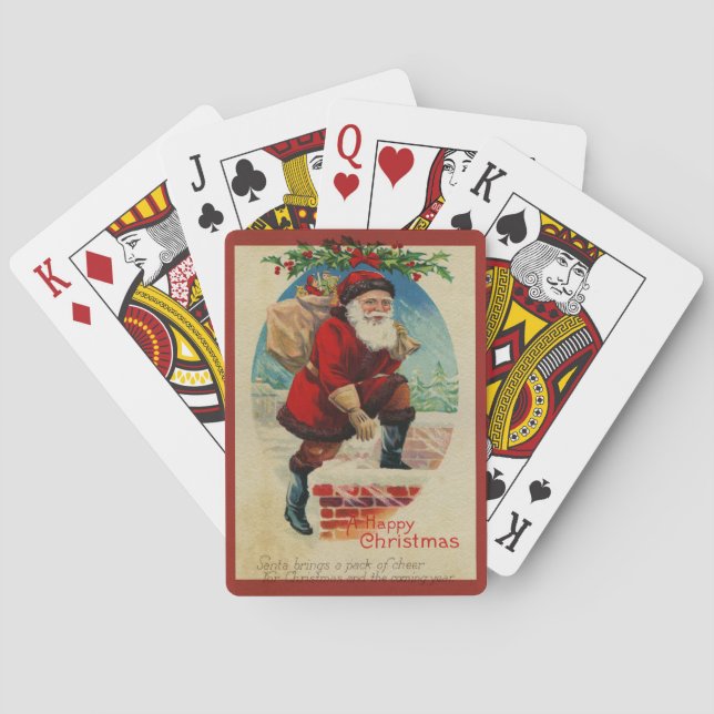 Vintage Santa Claus Playing Cards (Back)