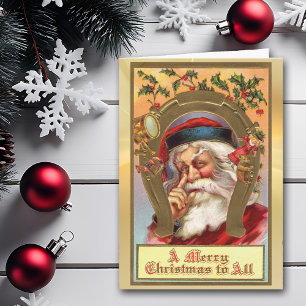 Vintage Santa Claus Portrait Christmas Card