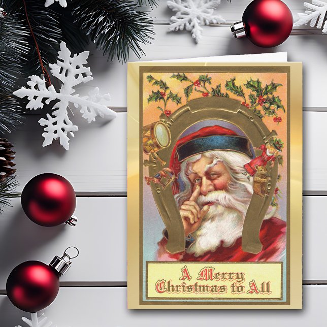 Vintage Santa Claus Portrait Christmas Card (Creator Uploaded)