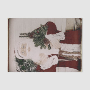 Vintage Santa Claus Portrait Christmas Holiday Tissue Paper