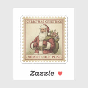 Vintage Santa Claus Postage Stamp Christmas