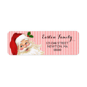 Vintage Santa Claus Red White Stripe