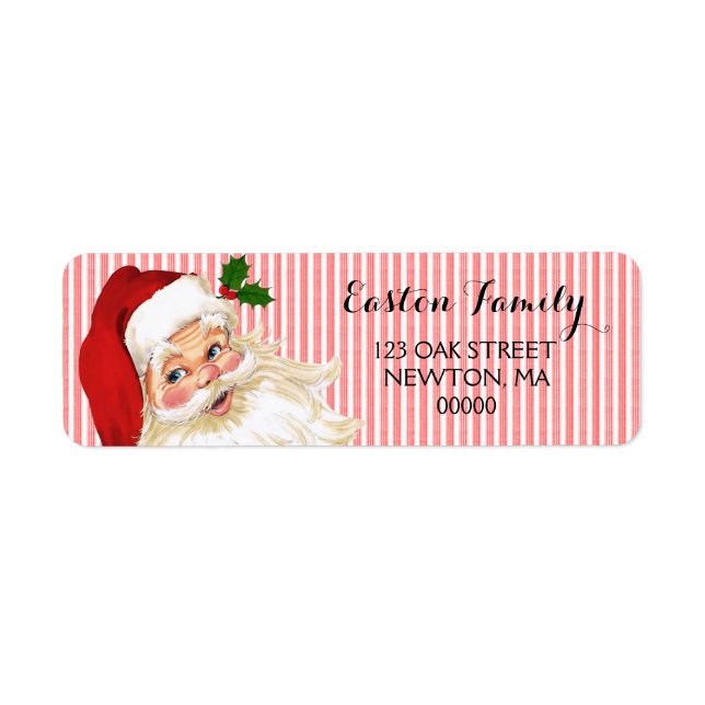 Vintage Santa Claus Red White Stripe (Front)