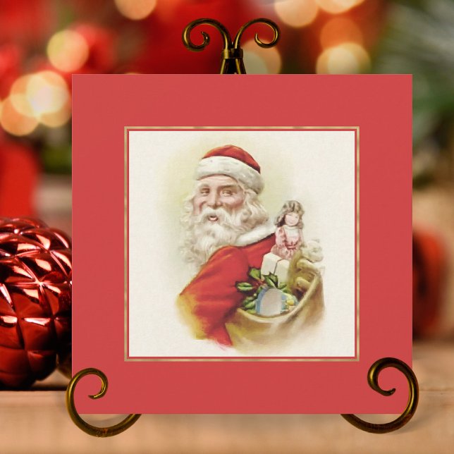 Vintage Santa Claus Retro Christmas Cards (vintage santa claus christmas cards,vintage santa claus,retro christmas cards,vintage christmas card)