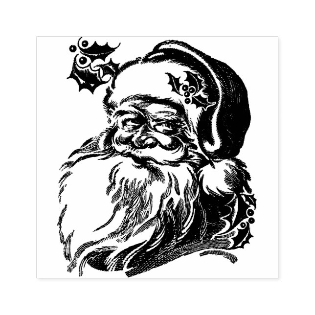 Vintage Santa Claus Rubber Stamp (Imprint)