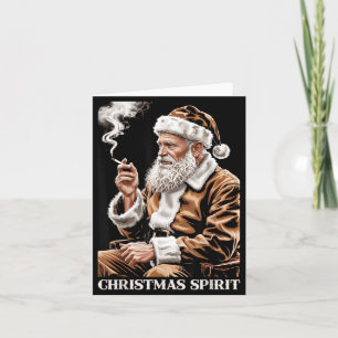 Vintage Santa Claus Smoking Cigarette Funny Christ Card