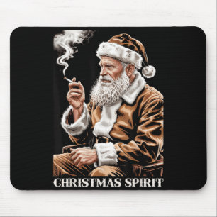 Vintage Santa Claus Smoking Cigarette Funny Christ Mouse Mat