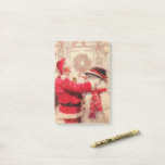 Vintage Santa Claus Snowman Christmas Festive Post-it Notes<br><div class="desc">Vintage Santa Claus Snowman Christmas Festive Post-it® Notes features a jovial Santa Claus and snowman in the snow.  Created by Evco Holidays www.zazzle.com/store/evcoholidays</div>