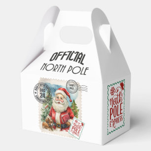 Vintage Santa Claus Stamp Paper Favour Box