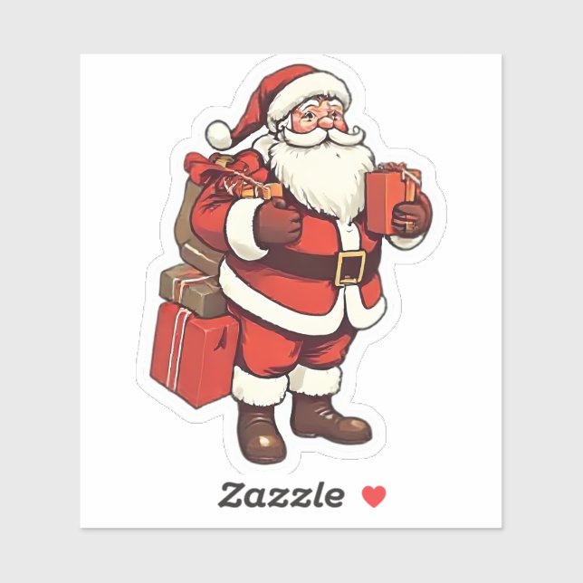 Vintage Santa Claus Sticker | Classic Christmas  (Sheet)
