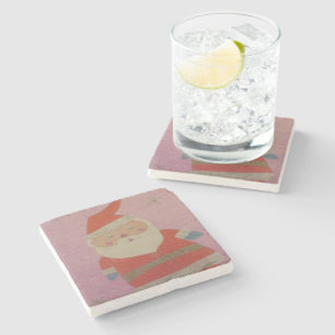 Vintage Santa Claus Stone Coaster