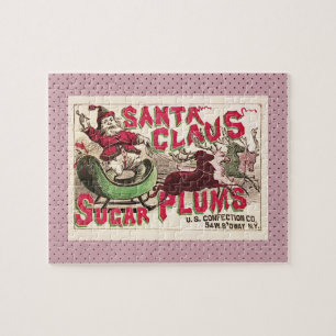 Vintage Santa Claus Sugar Plums Ad Antique Candy Jigsaw Puzzle