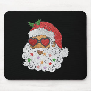 Vintage Santa Claus Sungles Christmas Family Pajam Mouse Mat