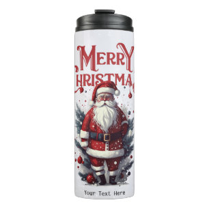 Vintage Santa Claus Thermal Tumbler