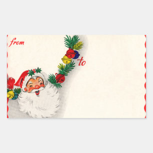 Vintage Santa Claus To/From Stickers
