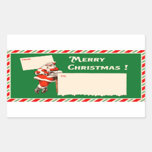 Vintage Santa Claus To/From Stickers