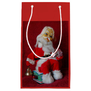 Vintage Santa Claus Toy for Christmas Small Gift Bag