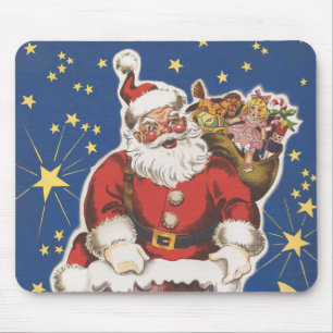Vintage Santa Claus, Twas Night Before Christmas Mouse Mat
