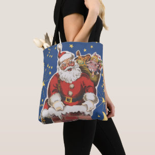 Vintage Santa Claus, Twas Night Before Christmas Tote Bag