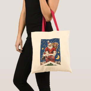 Vintage Santa Claus, Twas Night Before Christmas Tote Bag